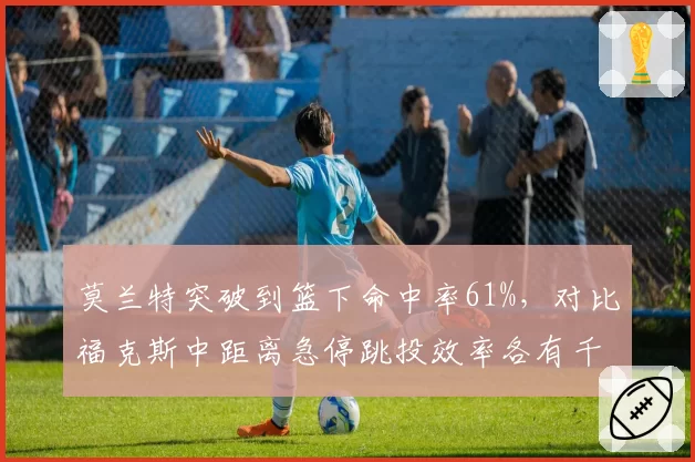 莫兰特突破到篮下命中率61%，对比福克斯中距离急停跳投效率各有千秋
