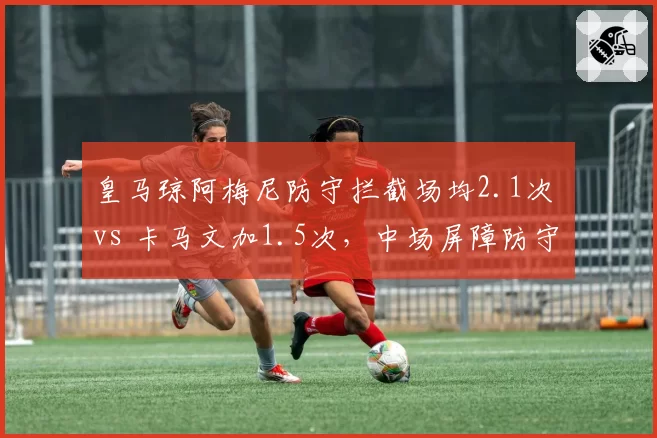 皇马琼阿梅尼防守拦截场均2.1次 vs 卡马文加1.5次，中场屏障防守数据对比